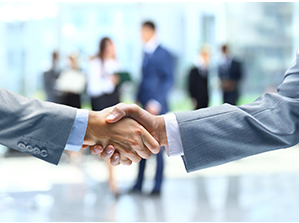 Professional handshake representing trusted legal partnership